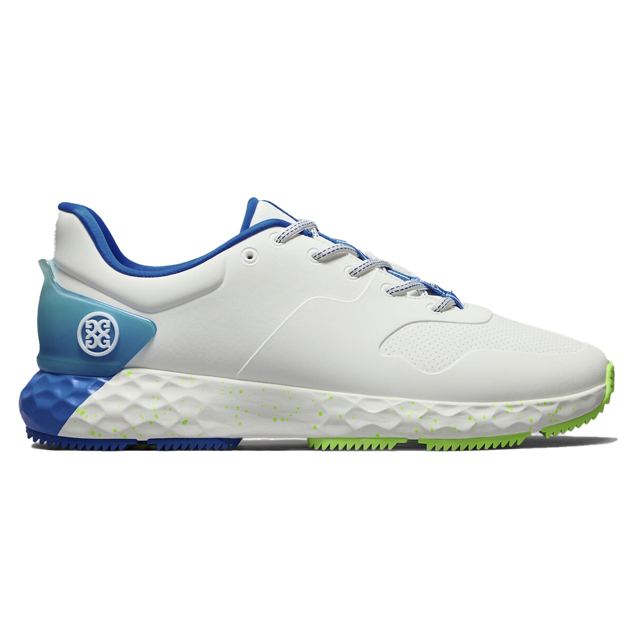 G/Fore Men's MG4+ Stippled Golf Shoe - Snow/ Acid Lime