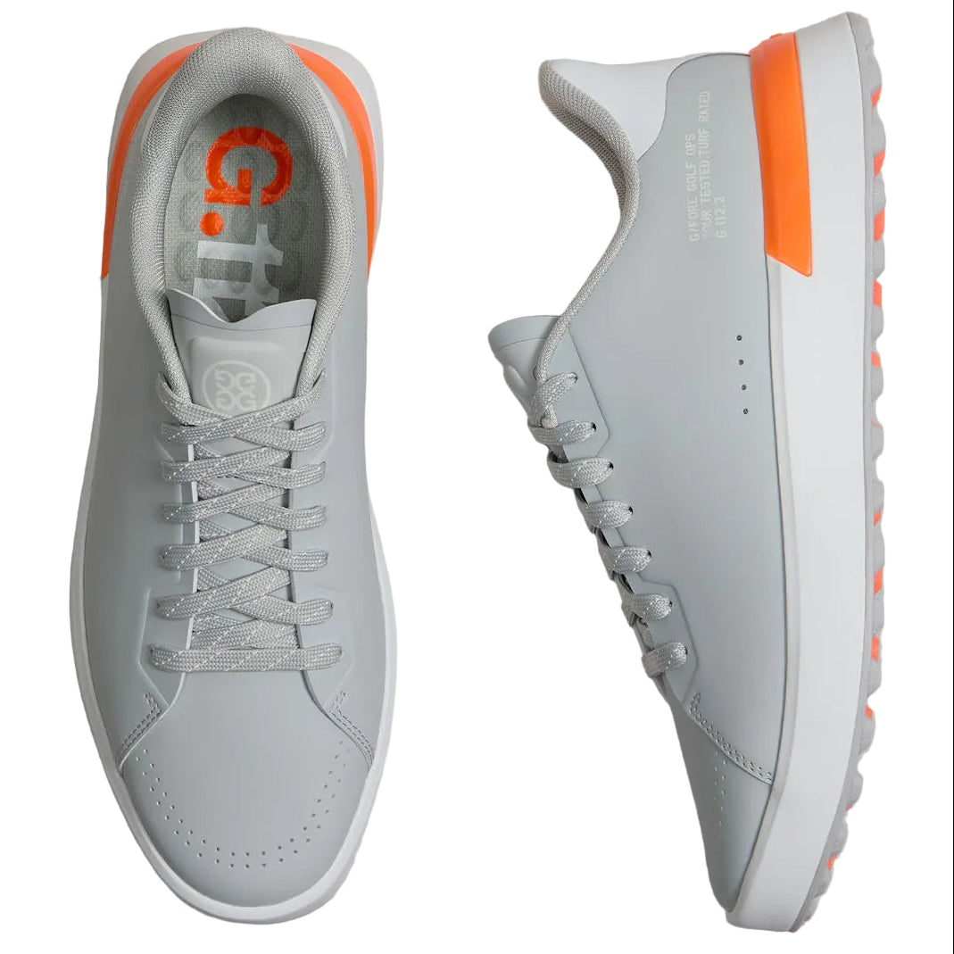 G/Fore Men's G.112 Golf Shoe - Nimbus/ Shocking Orange