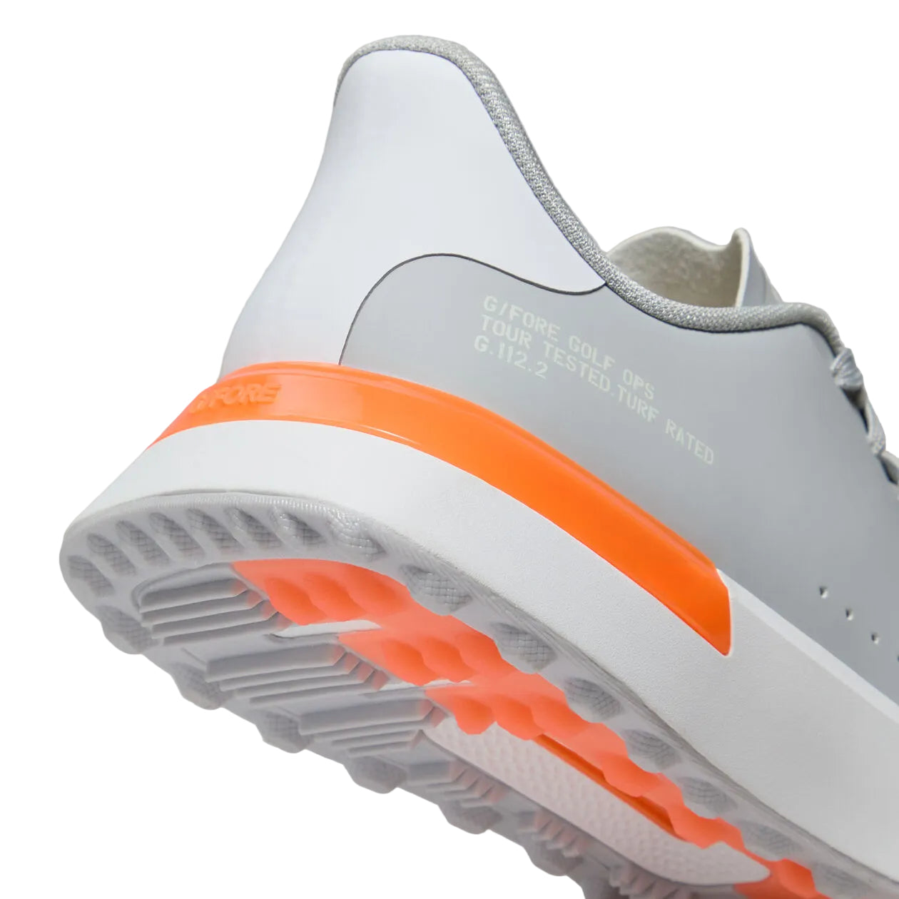 G/Fore Men's G.112 Golf Shoe - Nimbus/ Shocking Orange