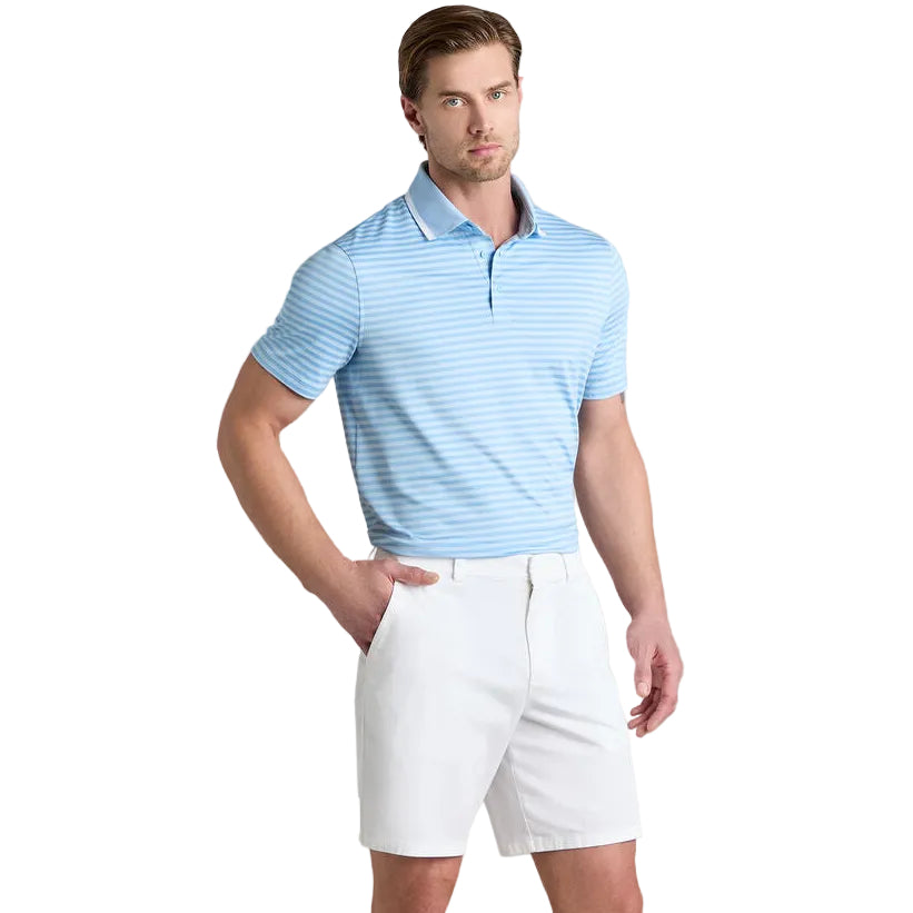 G/Fore Perforated Stripe Jersey Polo - Baja