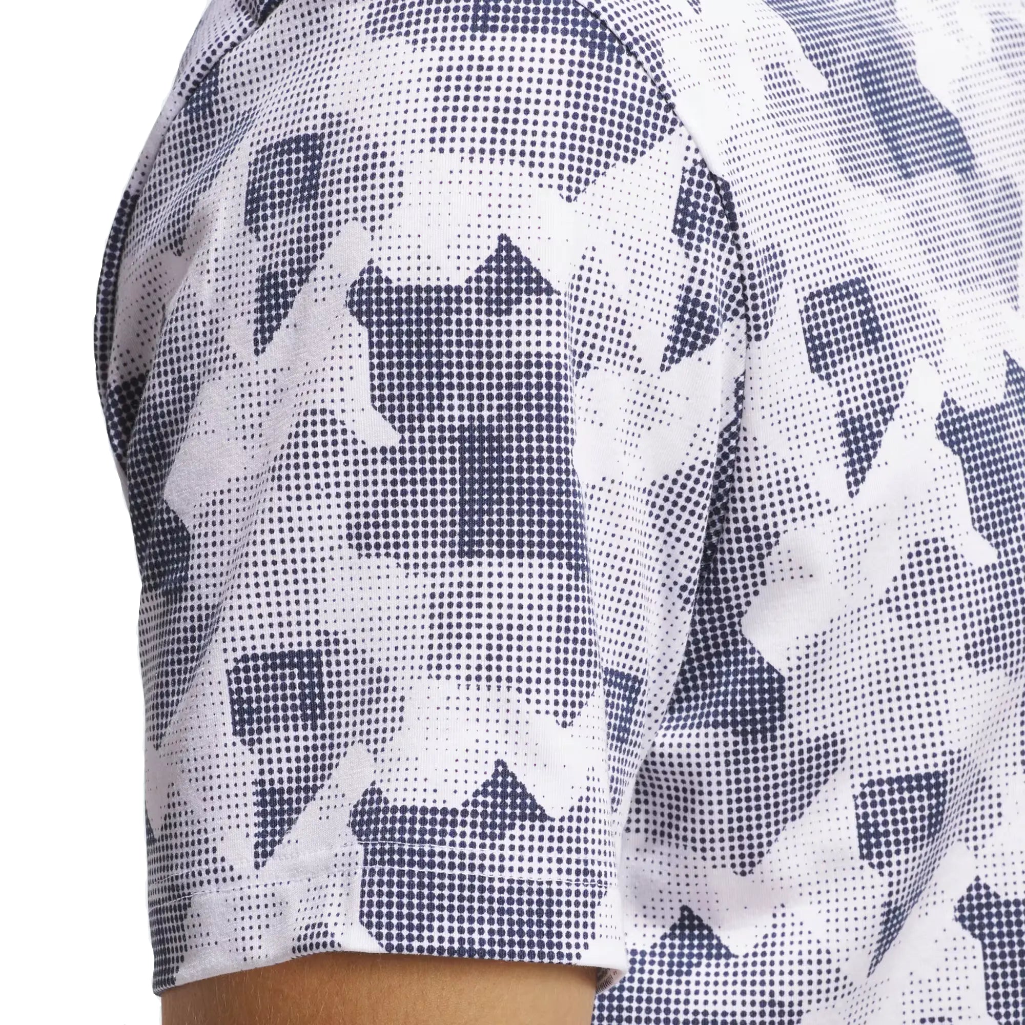 Adidas Go-To Printed Polo - White/ Collegiate Navy