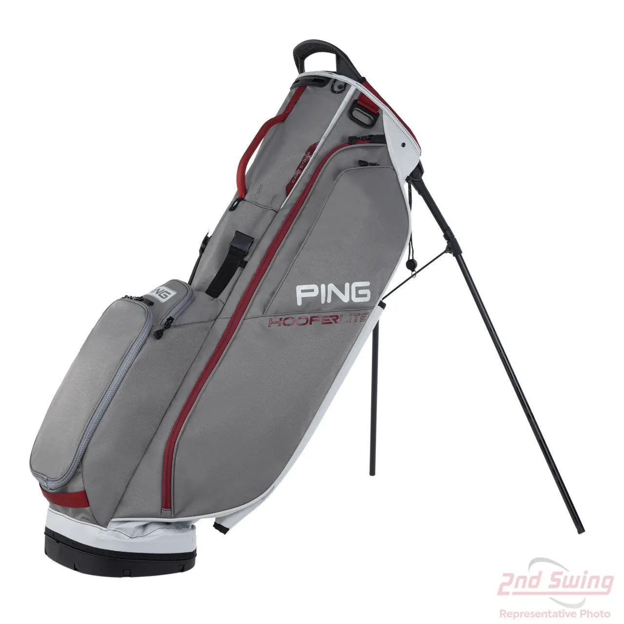 Ping Hoofer Lite - Pewter/Grey/Deep Red