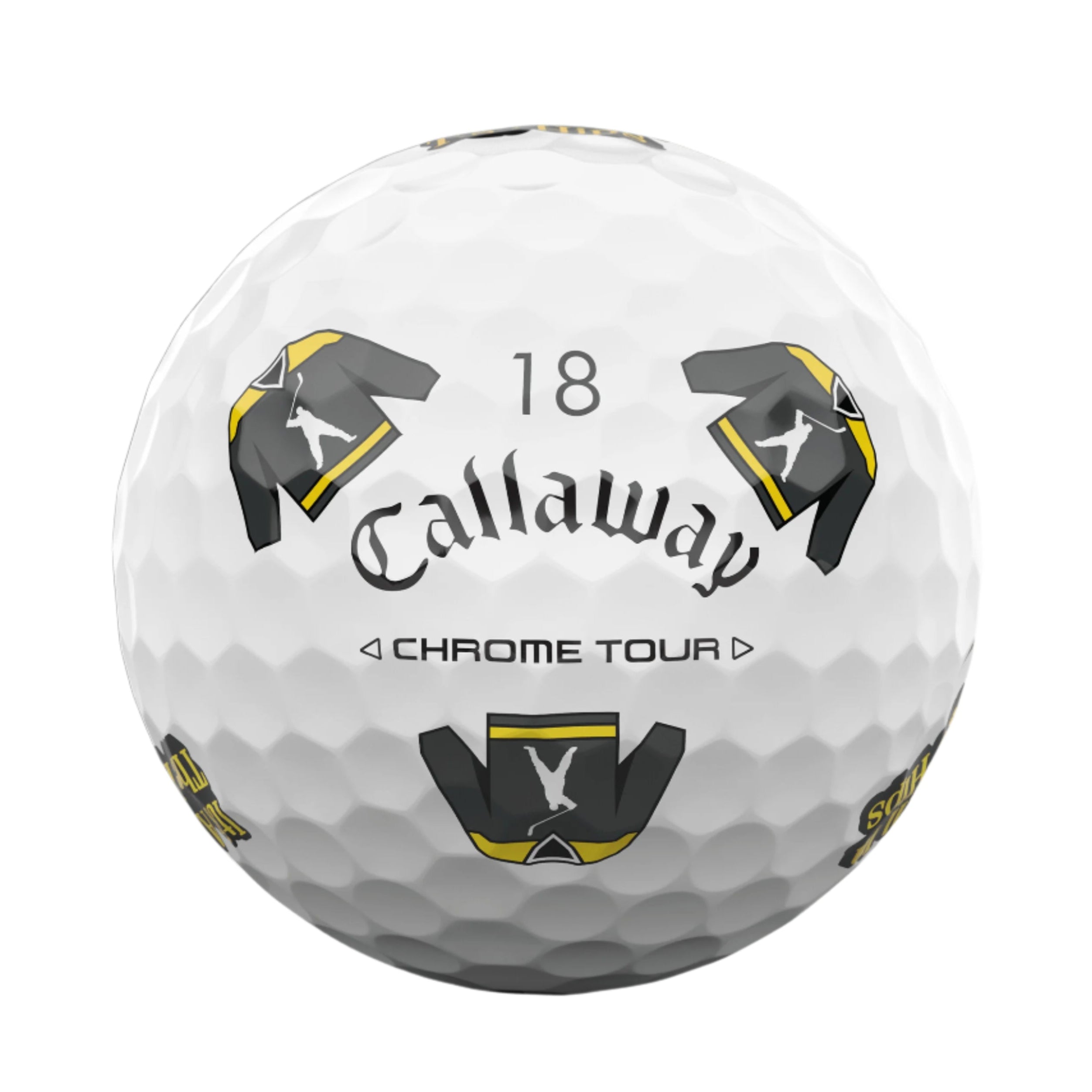 Callaway Chrome Tour golf ball on a white background