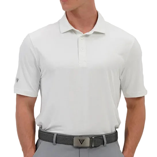 mens golf polo in colour white