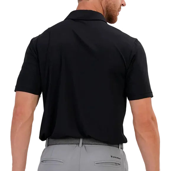 mens golf polo in colour black