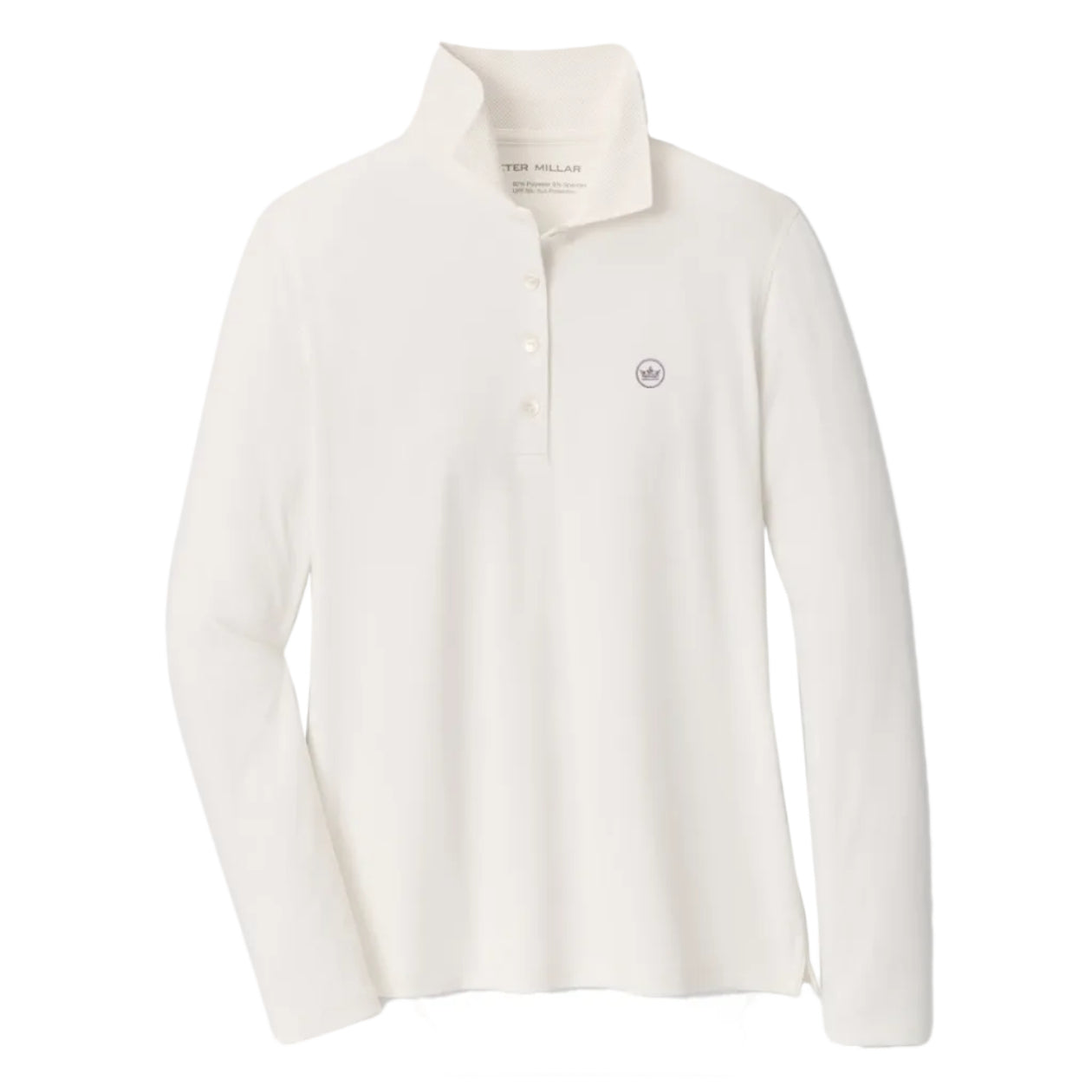 PETER MILLAR ladies long sleeve white polo