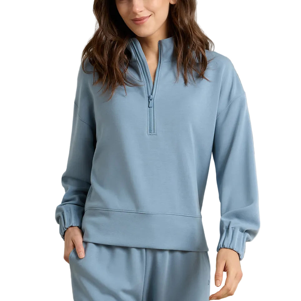 Peter Millar Flora Knit Half-Zip Pullover - Rainwater