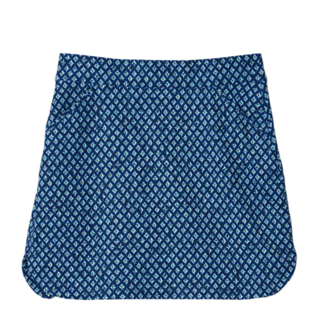 Blue patterned fabric on a white background