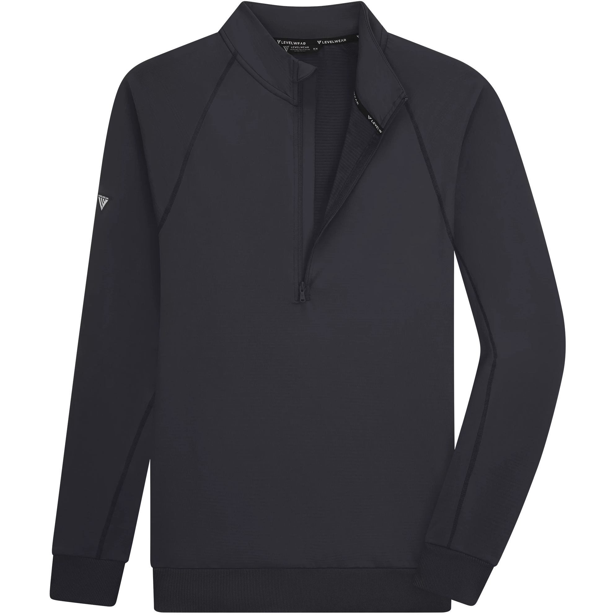 mens golf half zip jacket in colour black