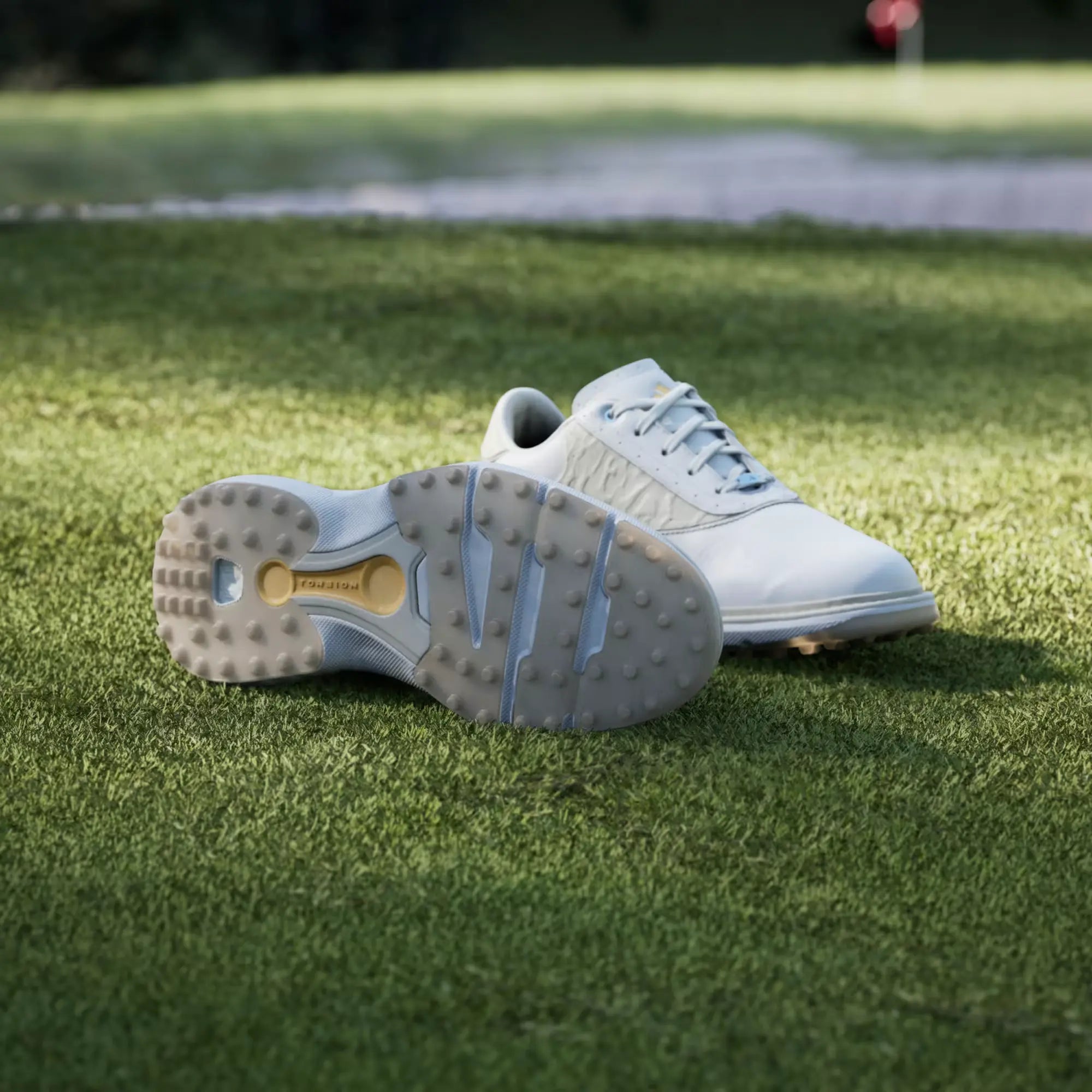 Adidas Ladies MC70 Golf Shoe - White/Alumina/Ice Tangerine