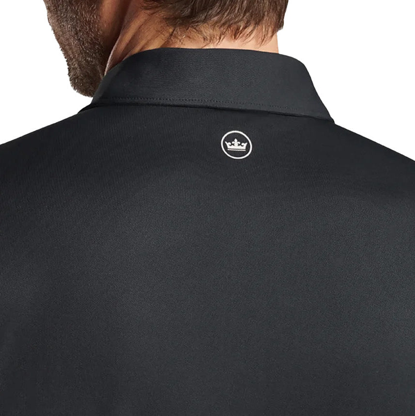 golf polo black with crown logo