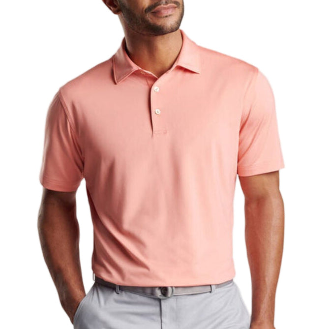 Peter Millar Solid Performance Jersey Polo - Grapefruit
