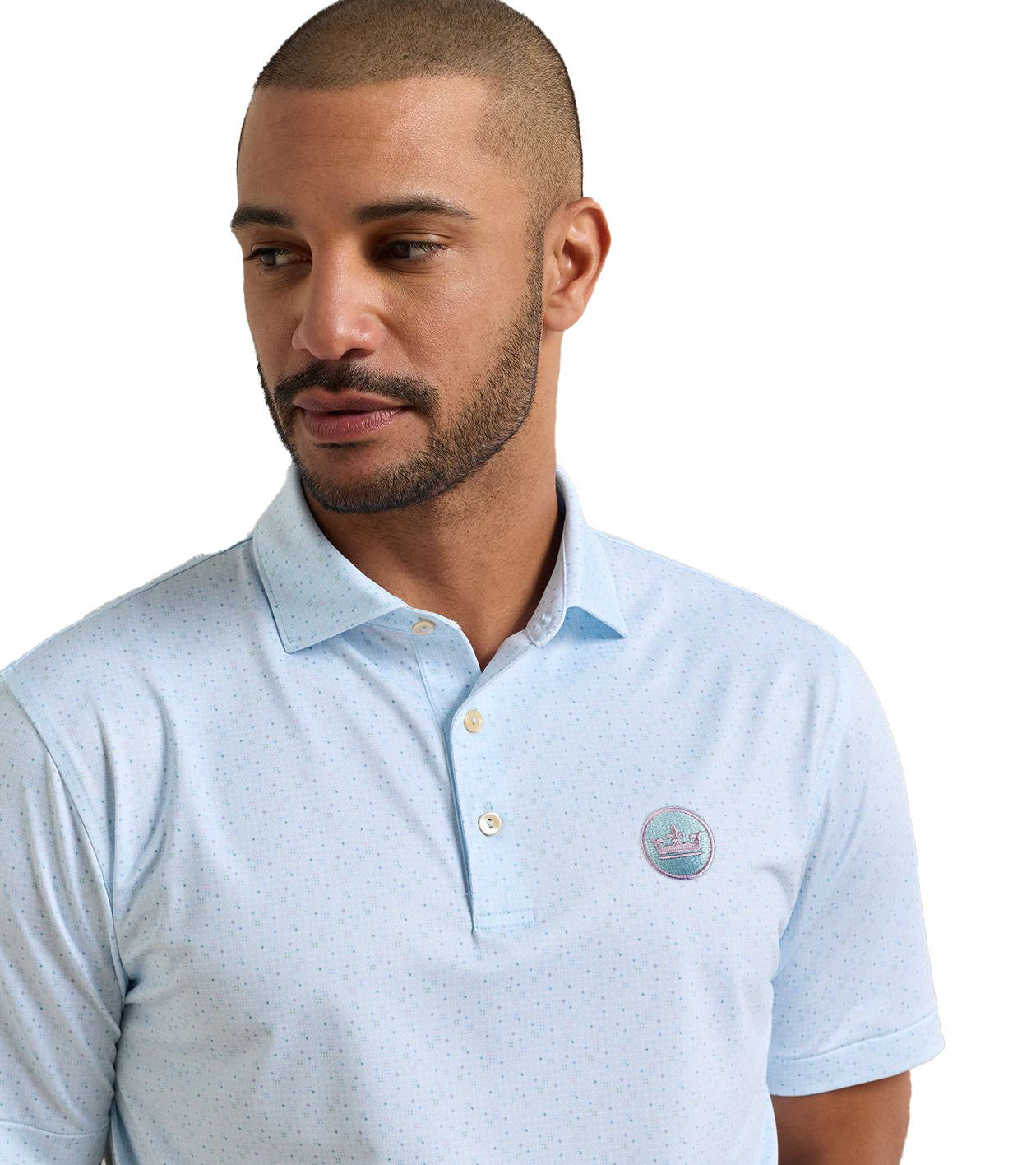 Peter Millar 'Rivington' Performance Jersey Polo - Pale Blue
