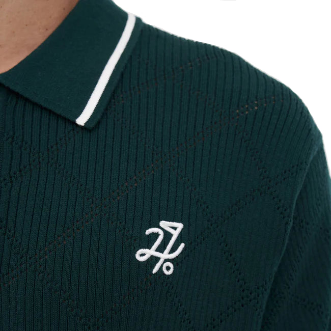 Huffer Golf Men's True Knit Polo - Golf Green
