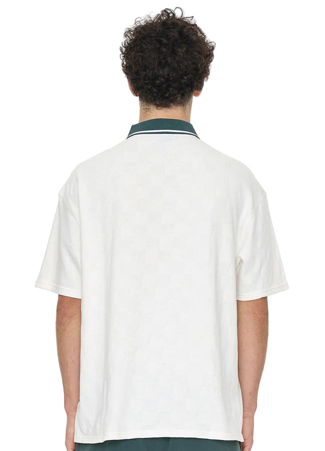 Huffer Golf Men's Check Par Polo - Chalk