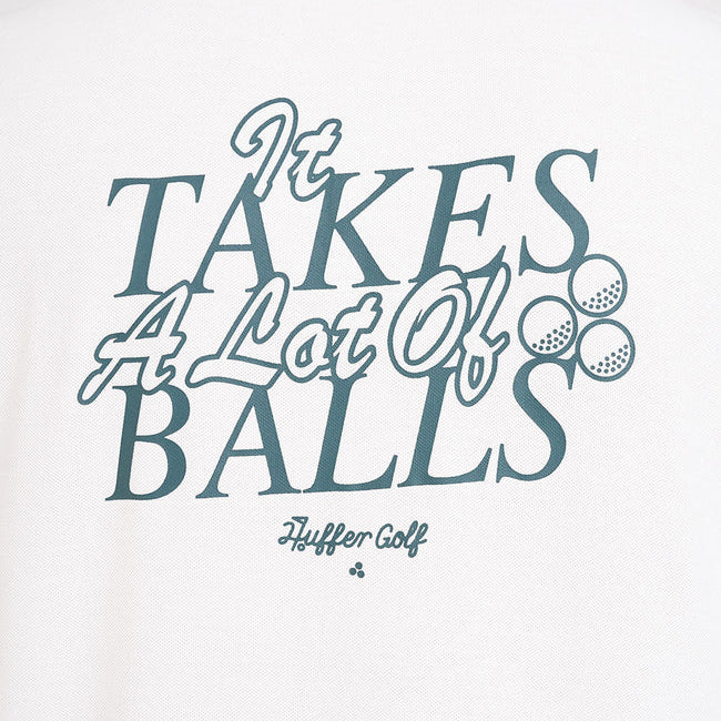 Huffer Golf Men's Par Polo / Ballsy - Chalk