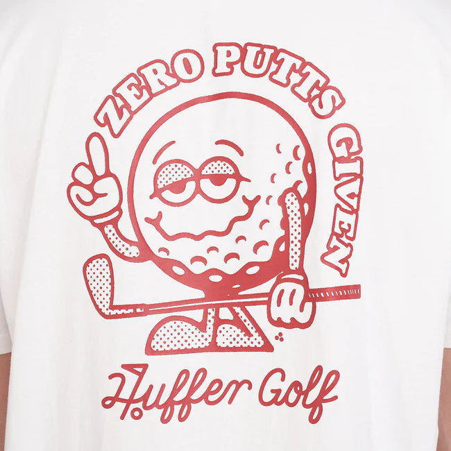 Huffer Golf Men's Block Tee 220 / Zero Putts - Chalk
