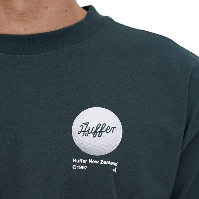 Huffer Golf Block Tee 220 / Groove - Golf Green