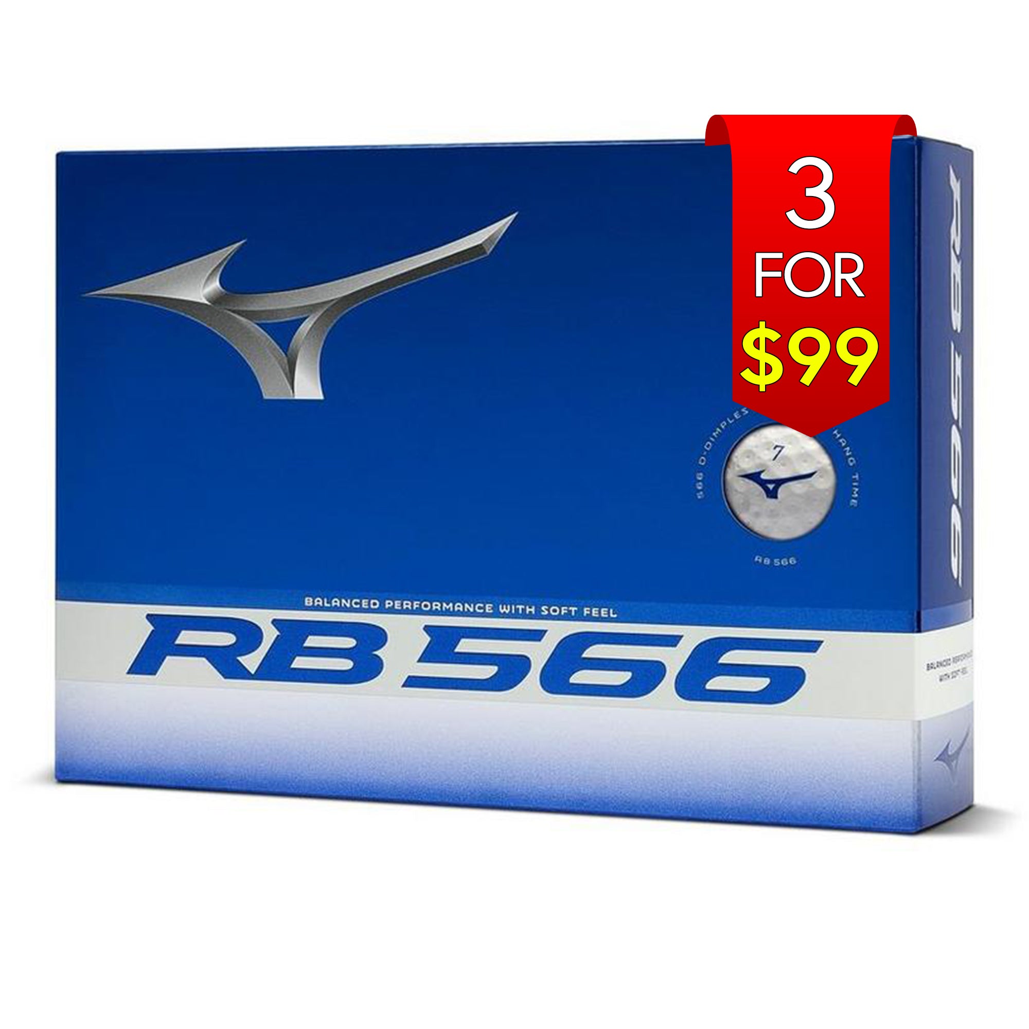 Mizuno RB 566 White Golf Balls - Dozen
