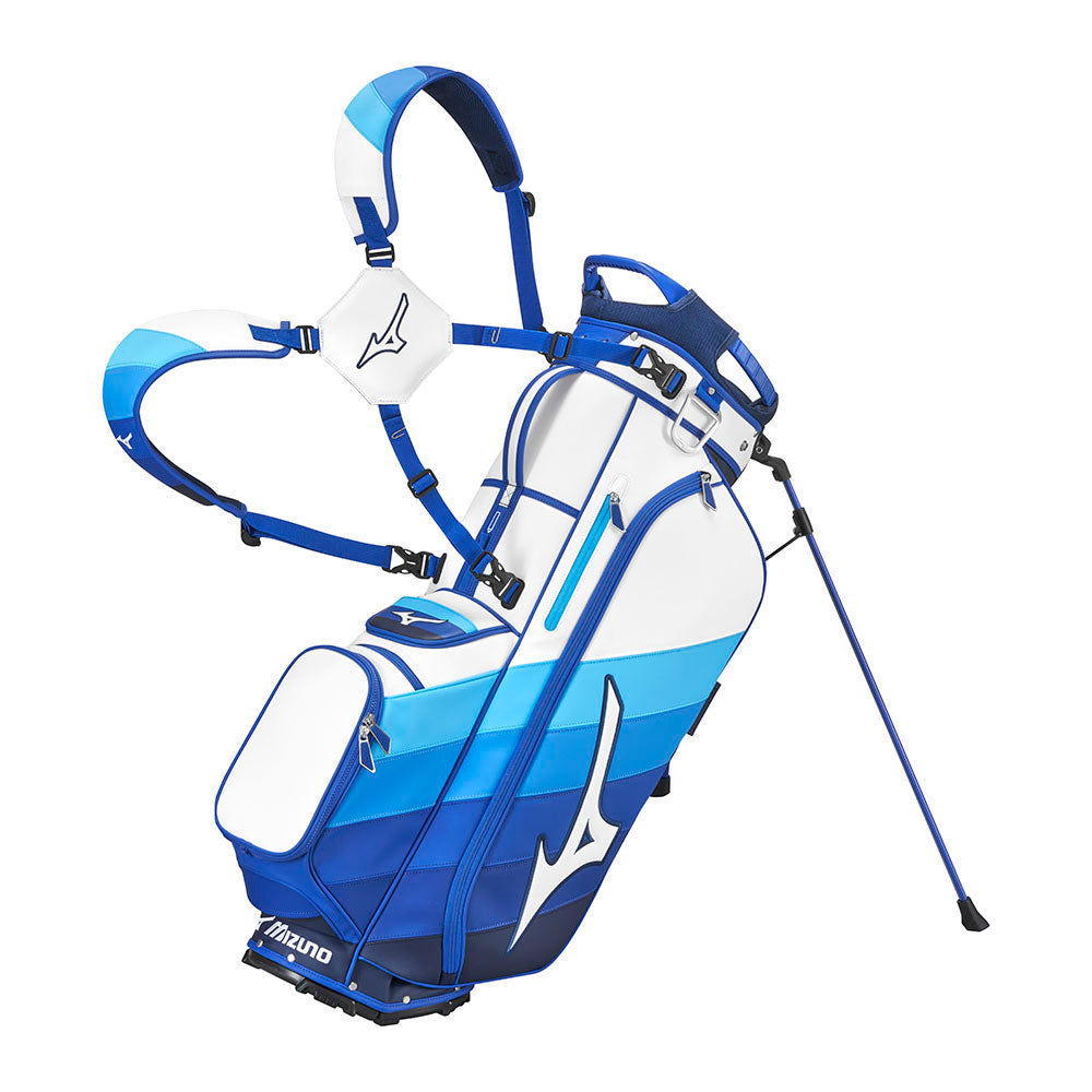 2025 Mizuno Tour Stand Bag - White / Blue