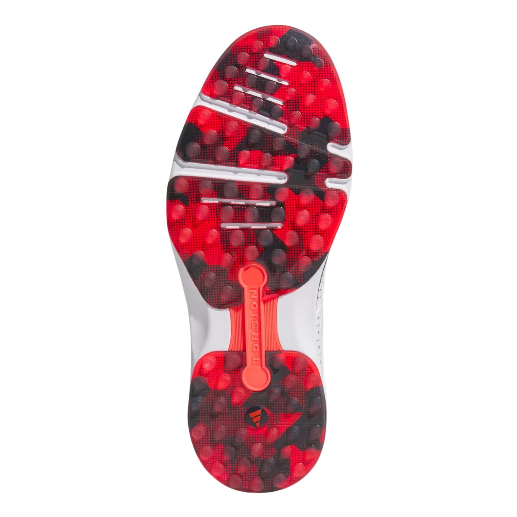 Adidas Men`s MC80 Spikeless Golf Shoe - Cloud White/ Collegiate Navy/ Better Scarlett