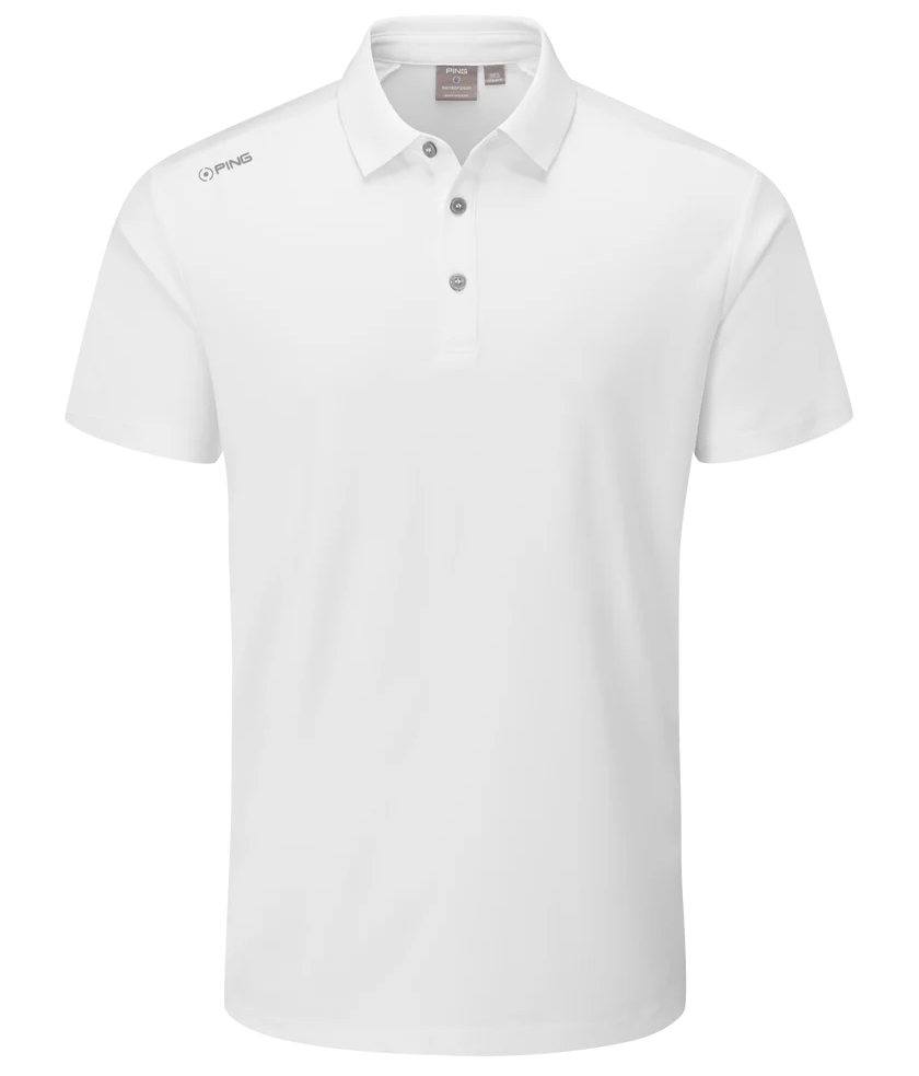 White polo shirt on a white background