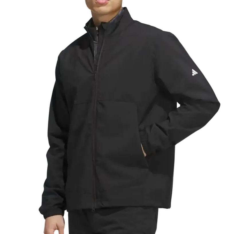 adidas mens golf jacket zip up in black 