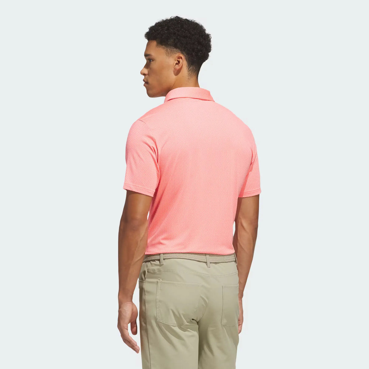 Adidas Men's Performance Textured Polo - Frozen Turbo/ Solar Turbo
