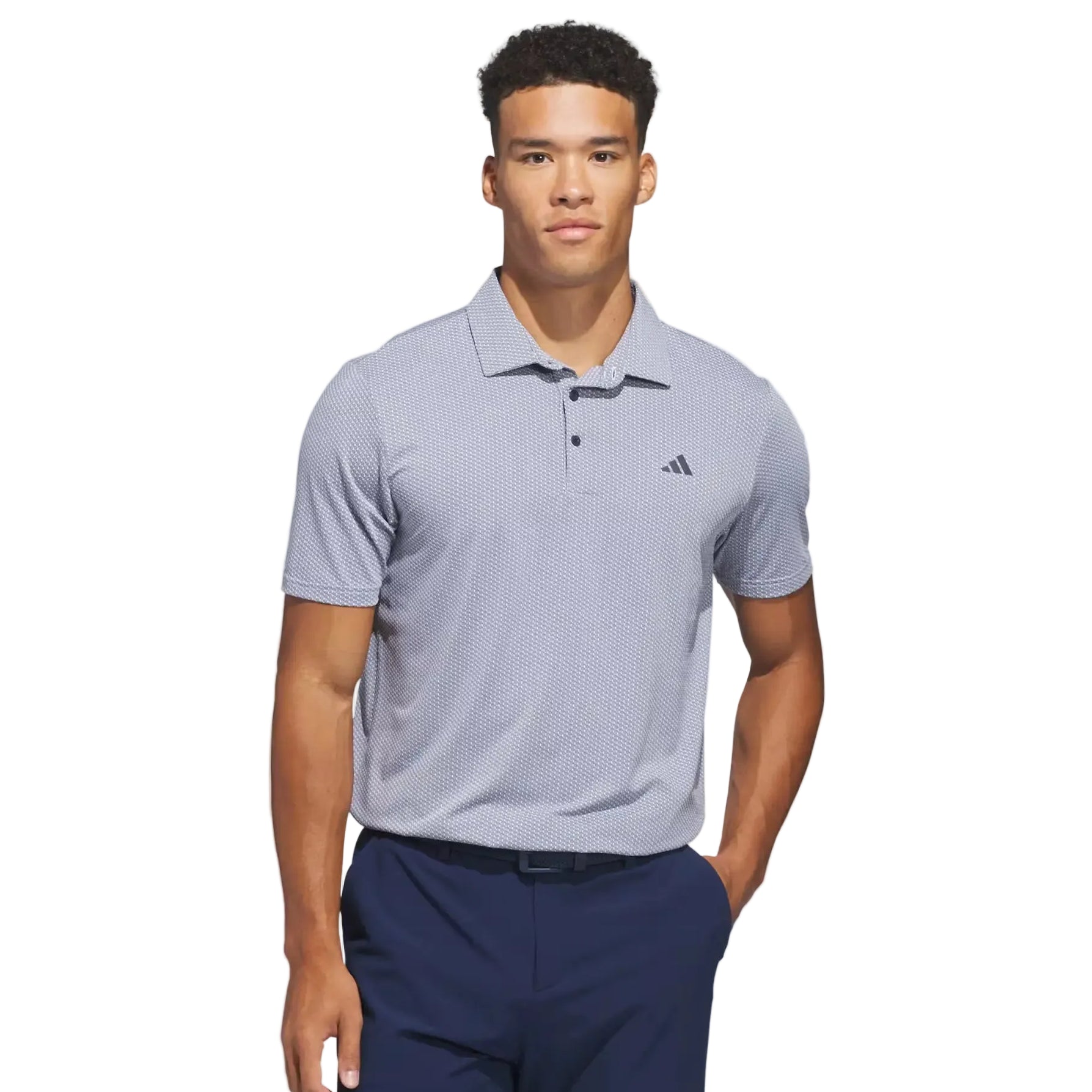 Adidas Performance Textured Polo - Navy