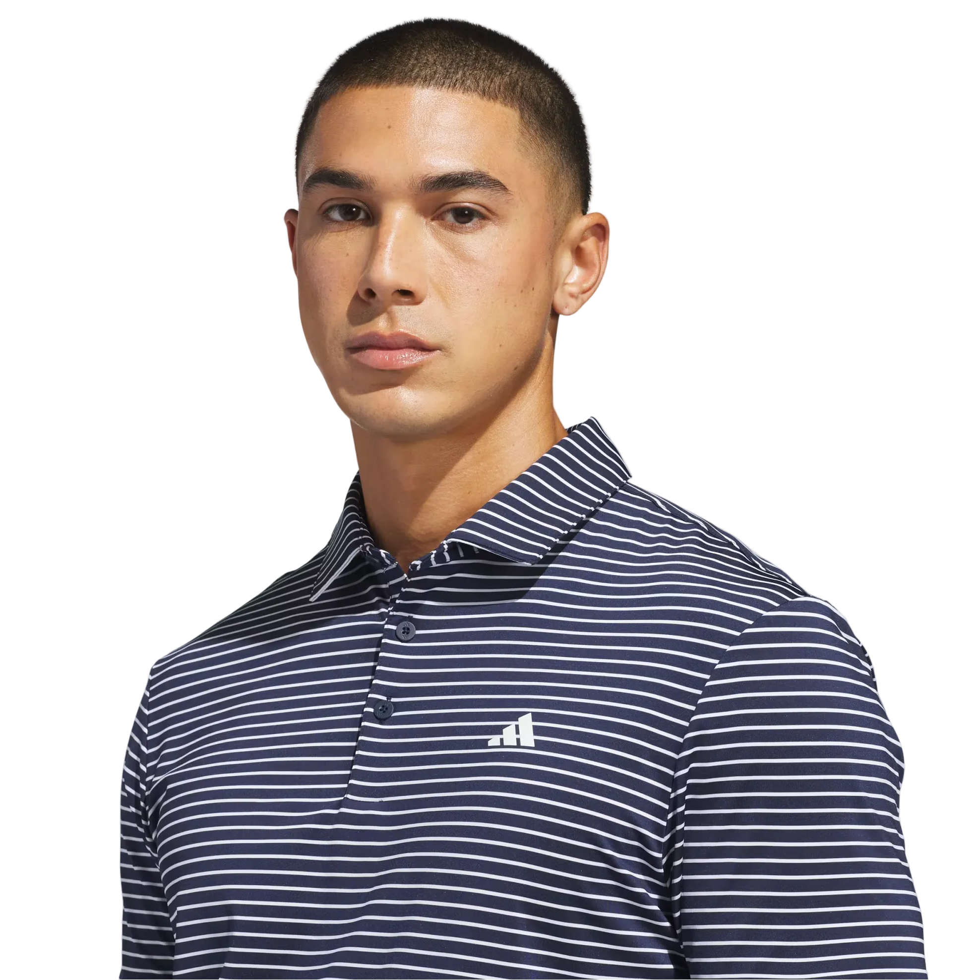 Adidas Performance Two-Colour Stripe Polo - Navy