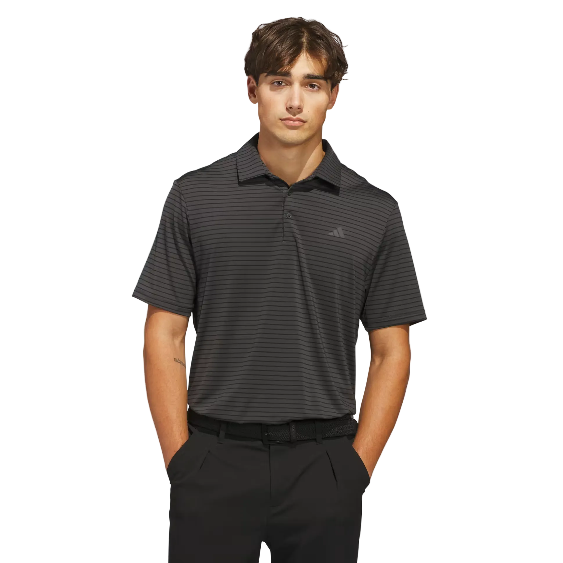 Adidas Performance Two-Colour Stripe Polo - Black