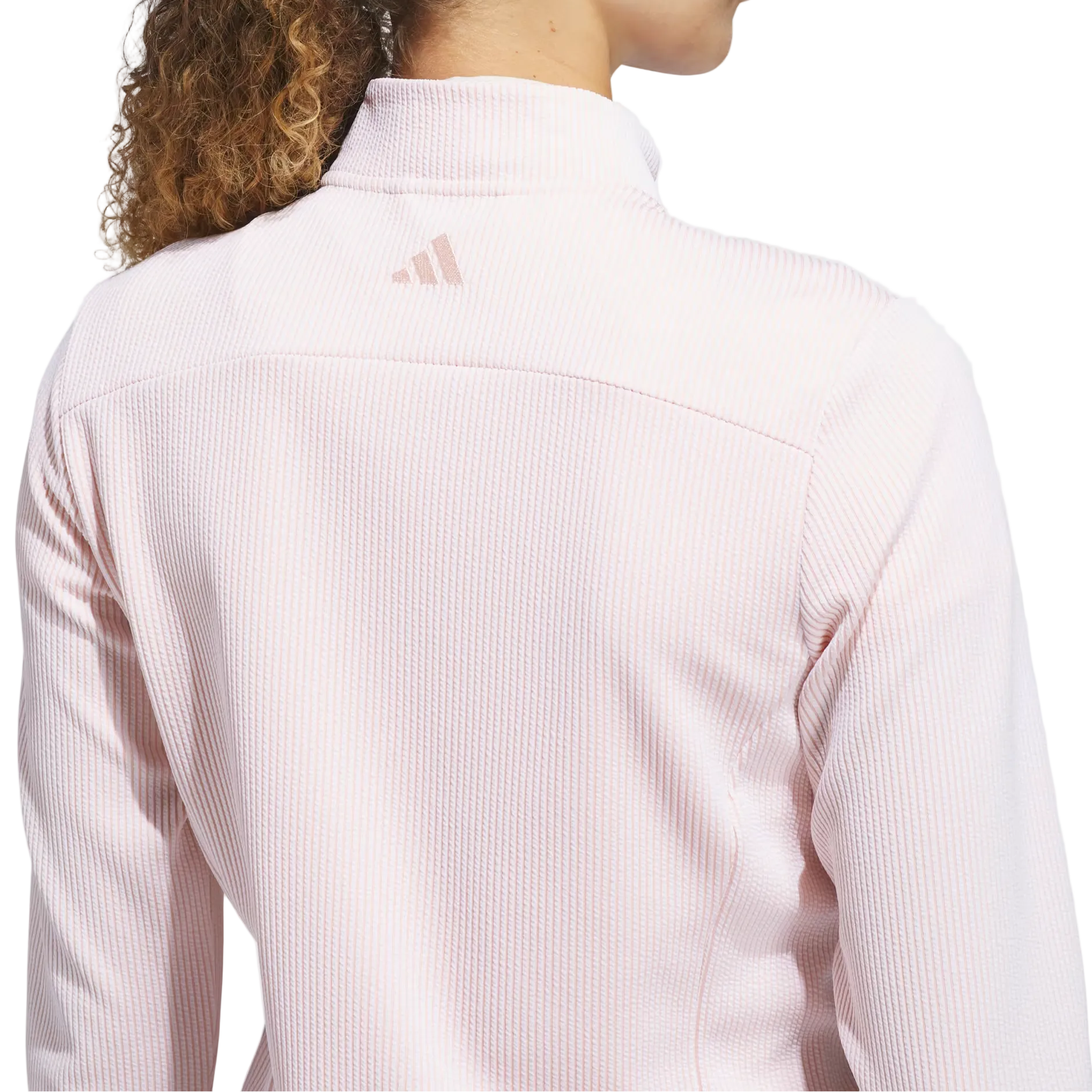 Adidas Ladies Textured Performance Jacket - Blush Pink