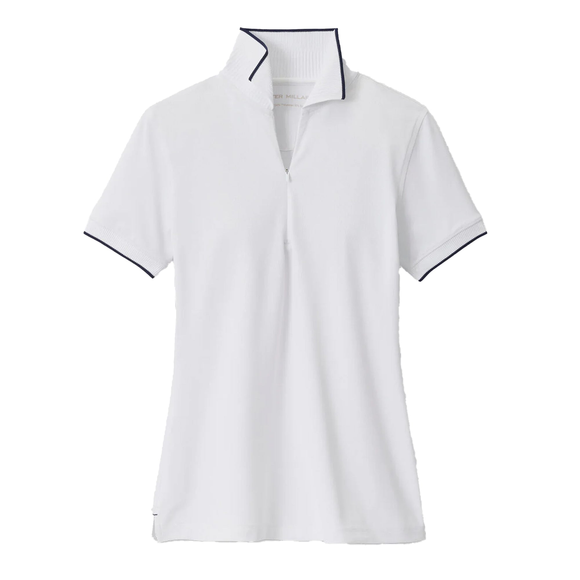 Peter Millar Whitworth Sport Mesh Polo - White/Navy