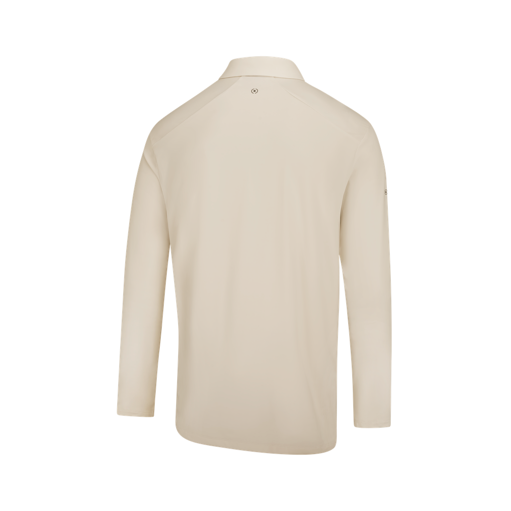 PING Men`s Demitri Long Sleeve Polo Shirt - Egret