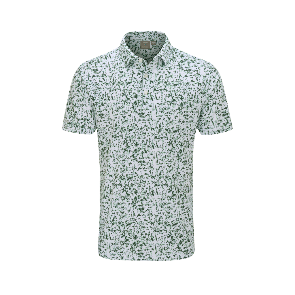 Ping Men`s Gilmore Polo - White/Gorse Green Multi
