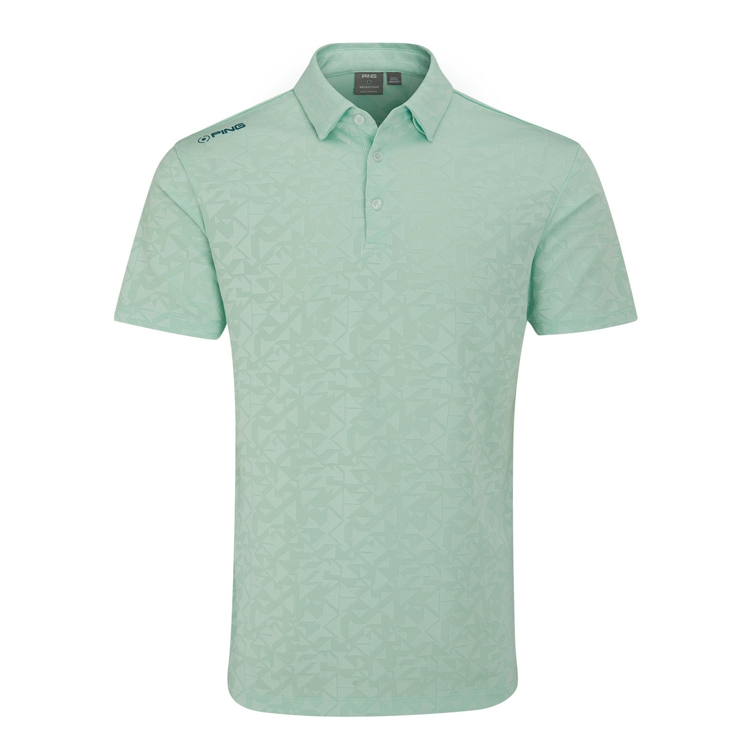 Ping Men`s Geo-Camo Polo - Misty Green