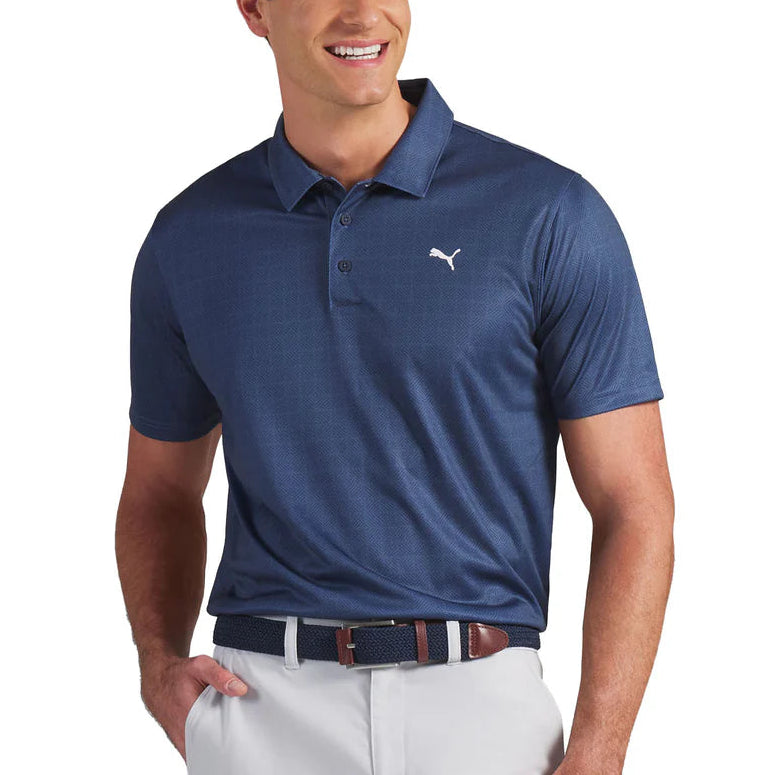 Puma Pure 2.0 Geo Diamond Golf Polo - Dark Indigo