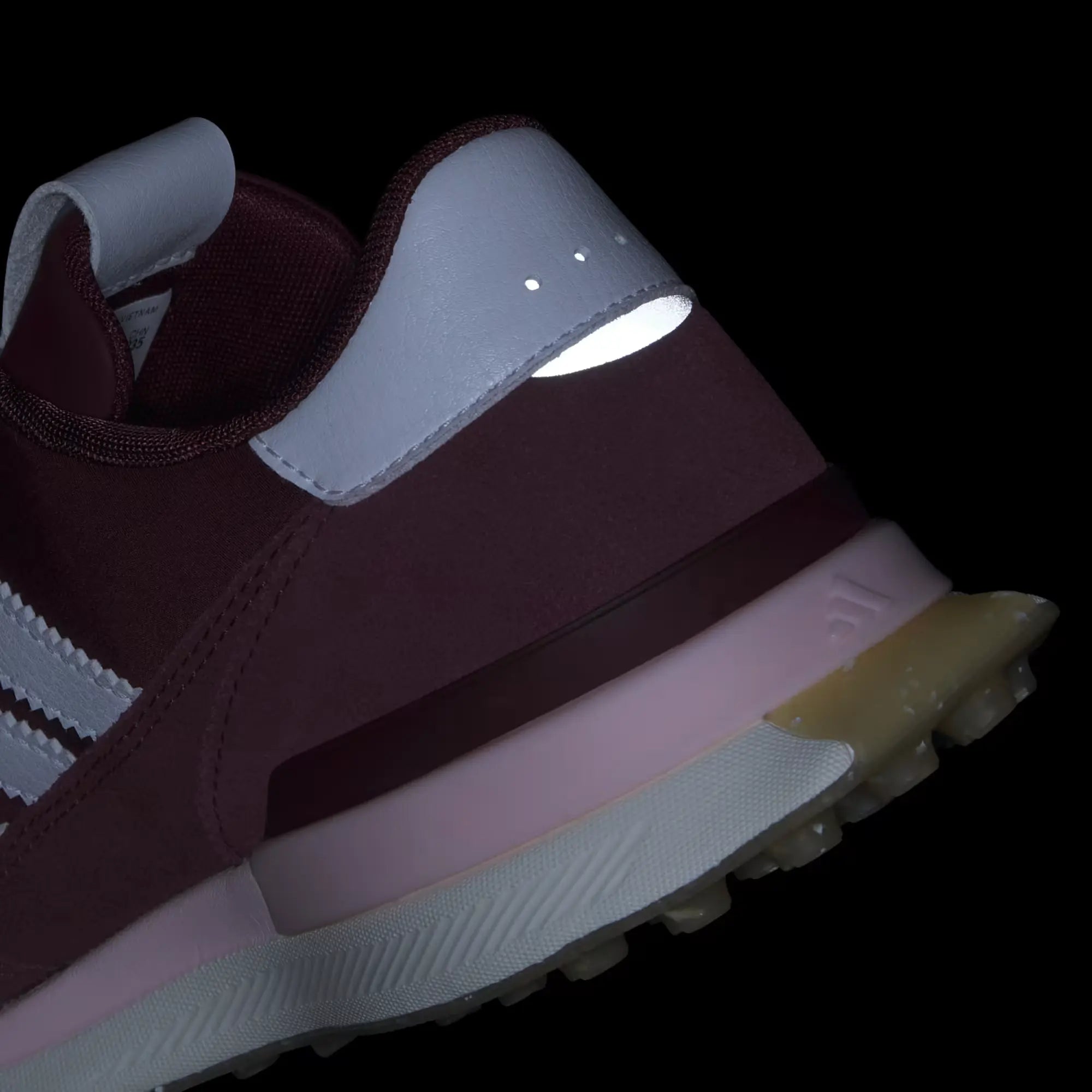 Adidas 26' Ladies Textile Spikeless Golf Shoes - Maroon/Clear Pink
