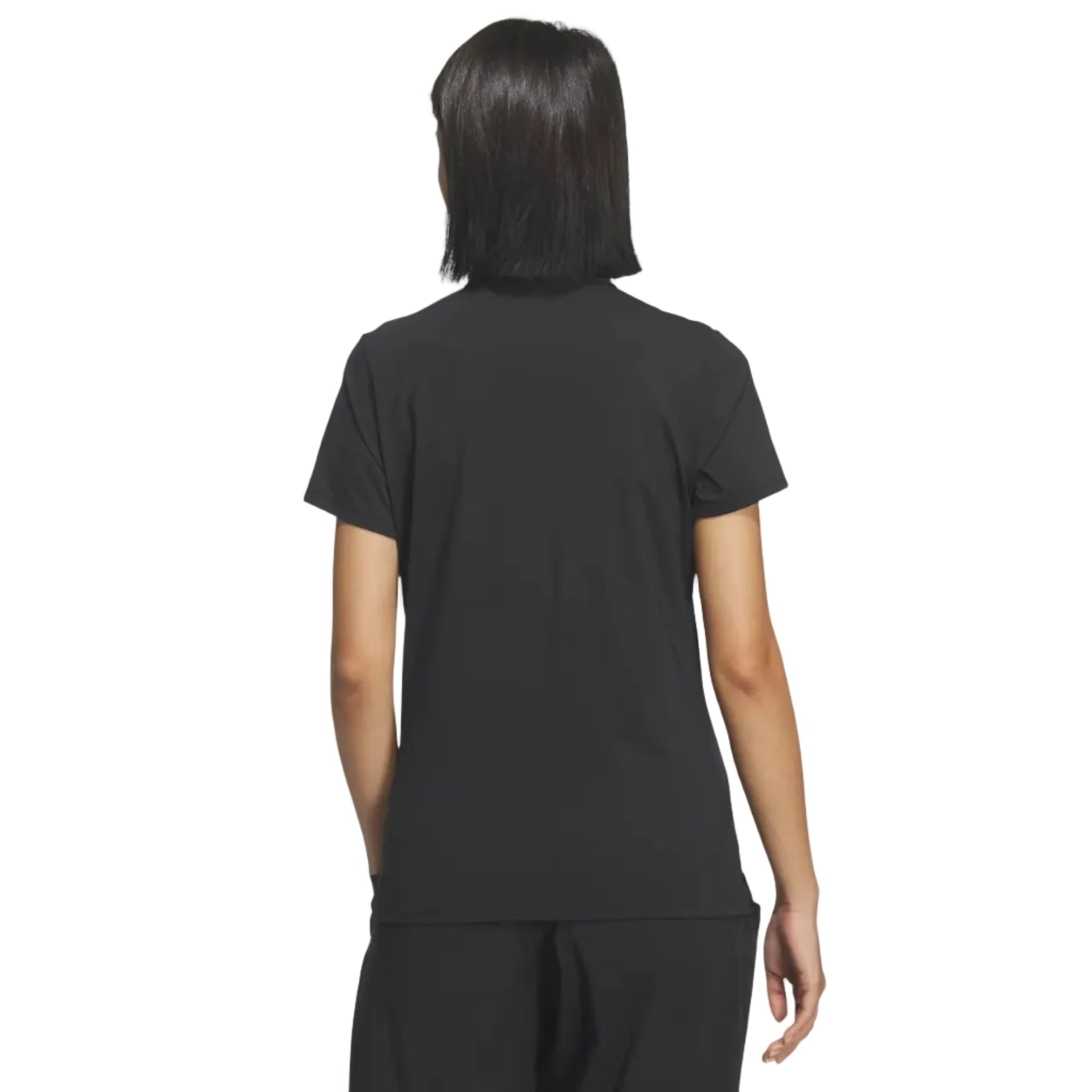Adidas Ladies Short Sleeve Polo Shirt - Black