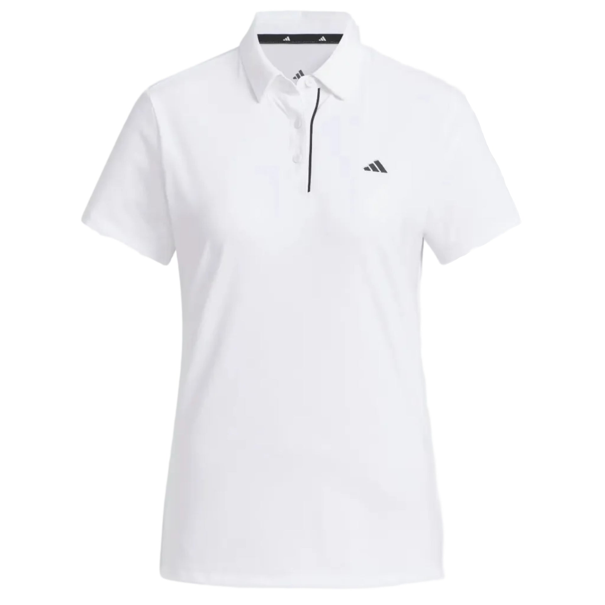 Adidas Ladies Short Sleeve Polo Shirt - White