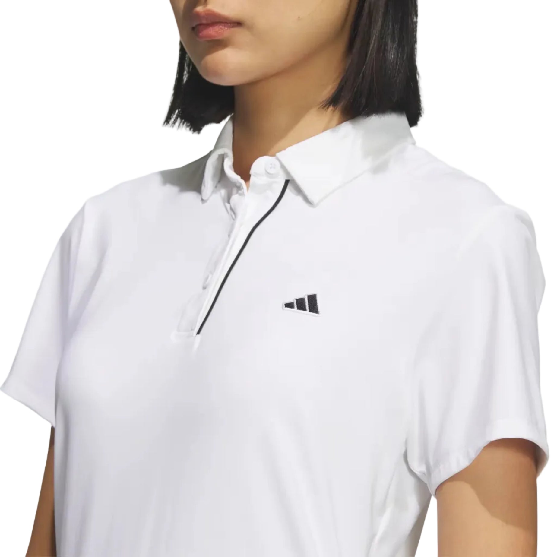 Adidas Ladies Short Sleeve Polo Shirt - White