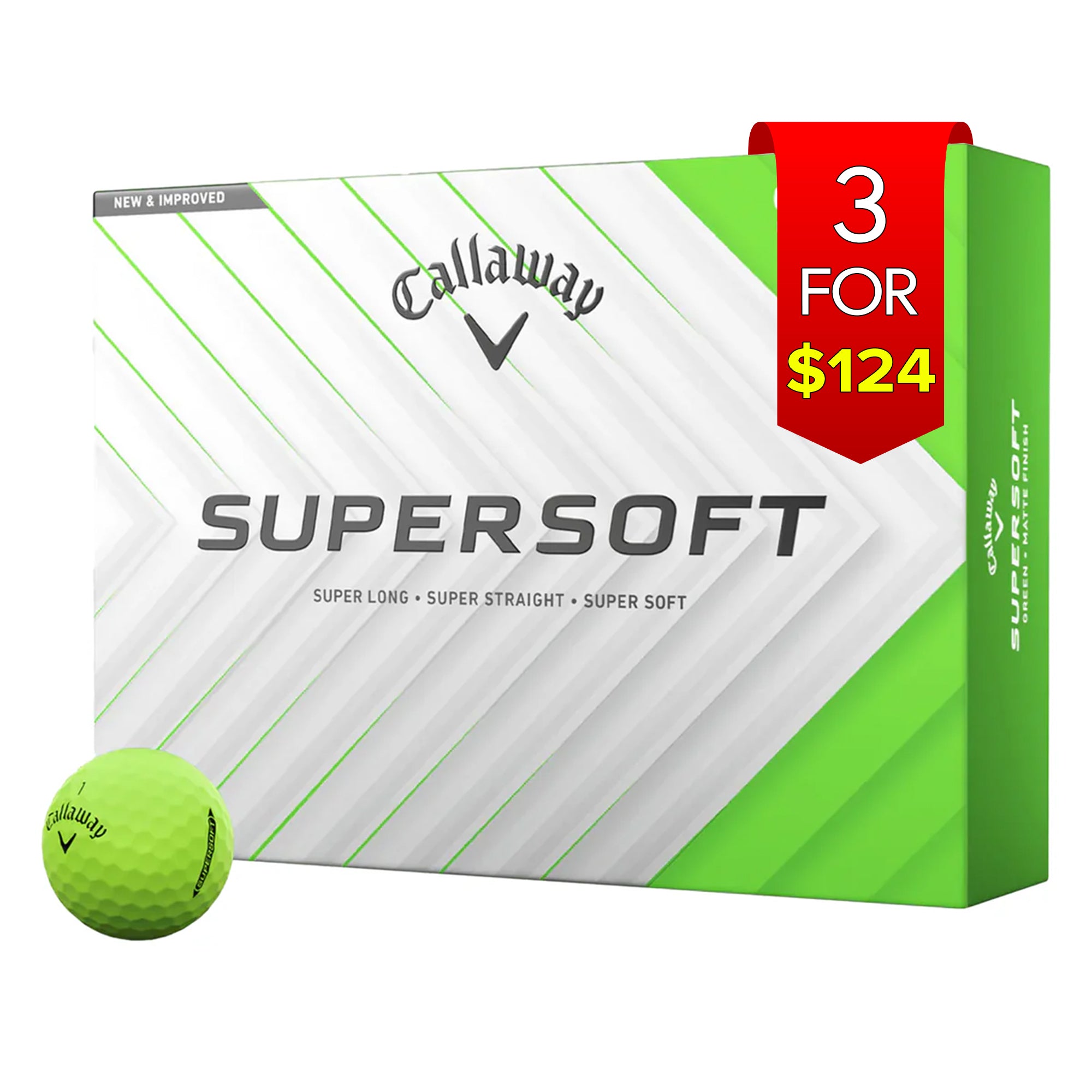 Callaway 2025 Supersoft Golf Balls  - Green