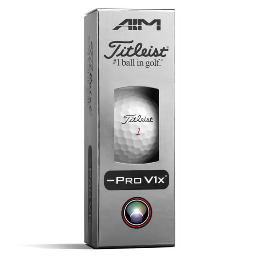 Titleist 26' Pro V1x Left Dash AIM Enhanced Alignment Golf Balls - Dozen
