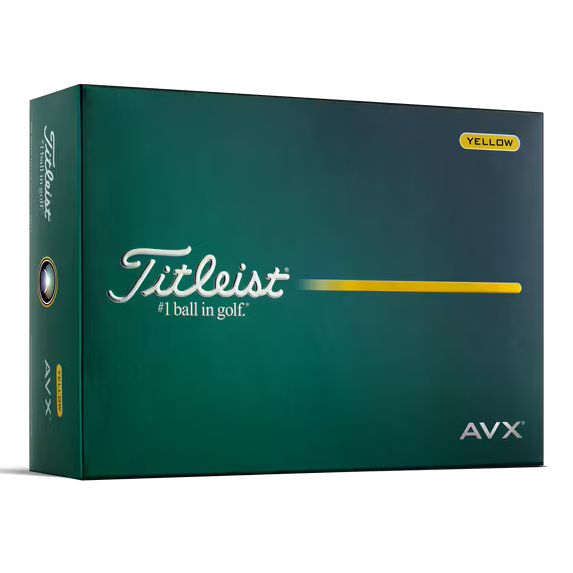 Titleist AVX golf ball packaging on a transparent background