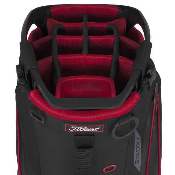 Titleist 26' Hybrid 14 StaDry Stand Bag - Black/Black/Red