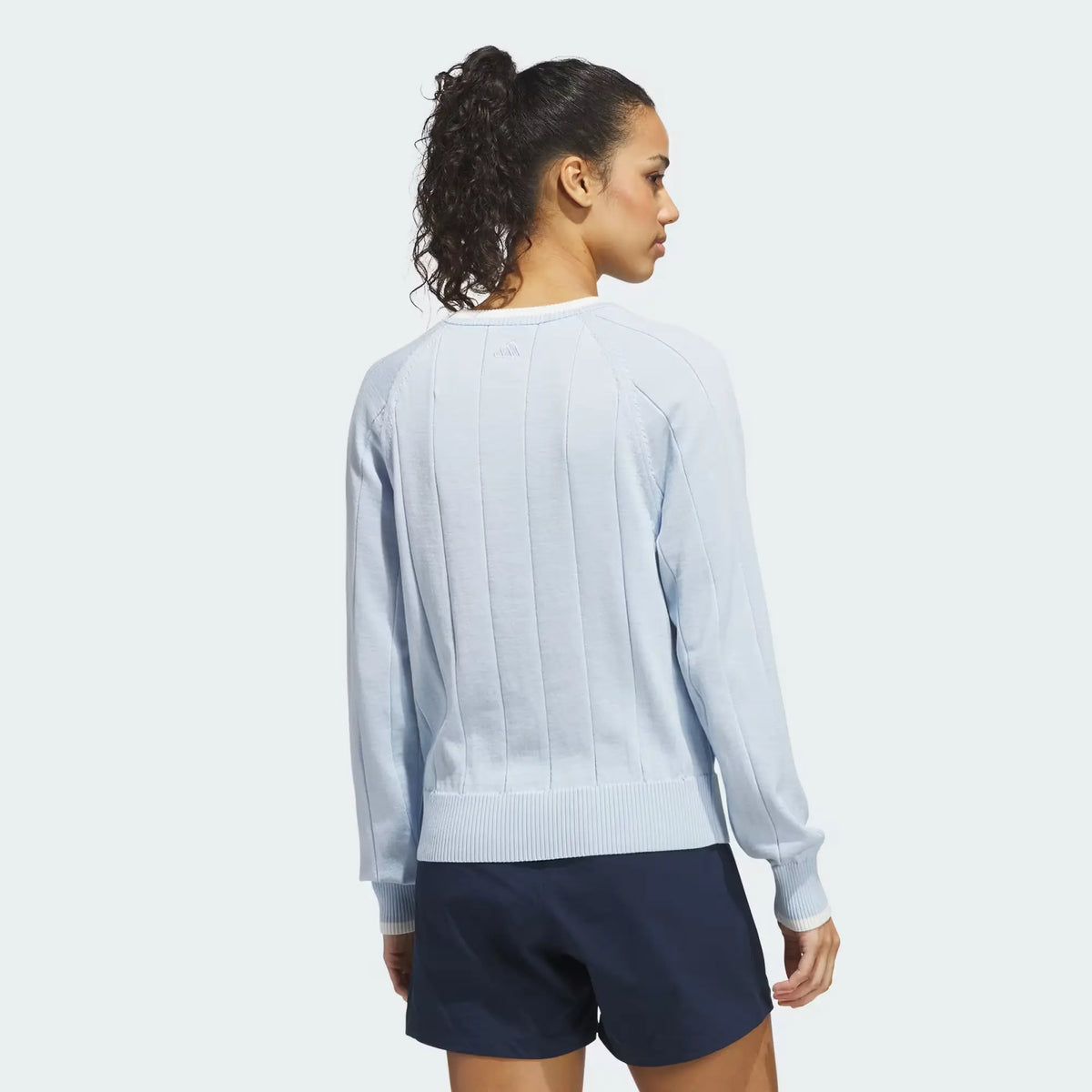 Adidas Women's Ultimate365+ Knit Crew Sweater - Crystal Sky