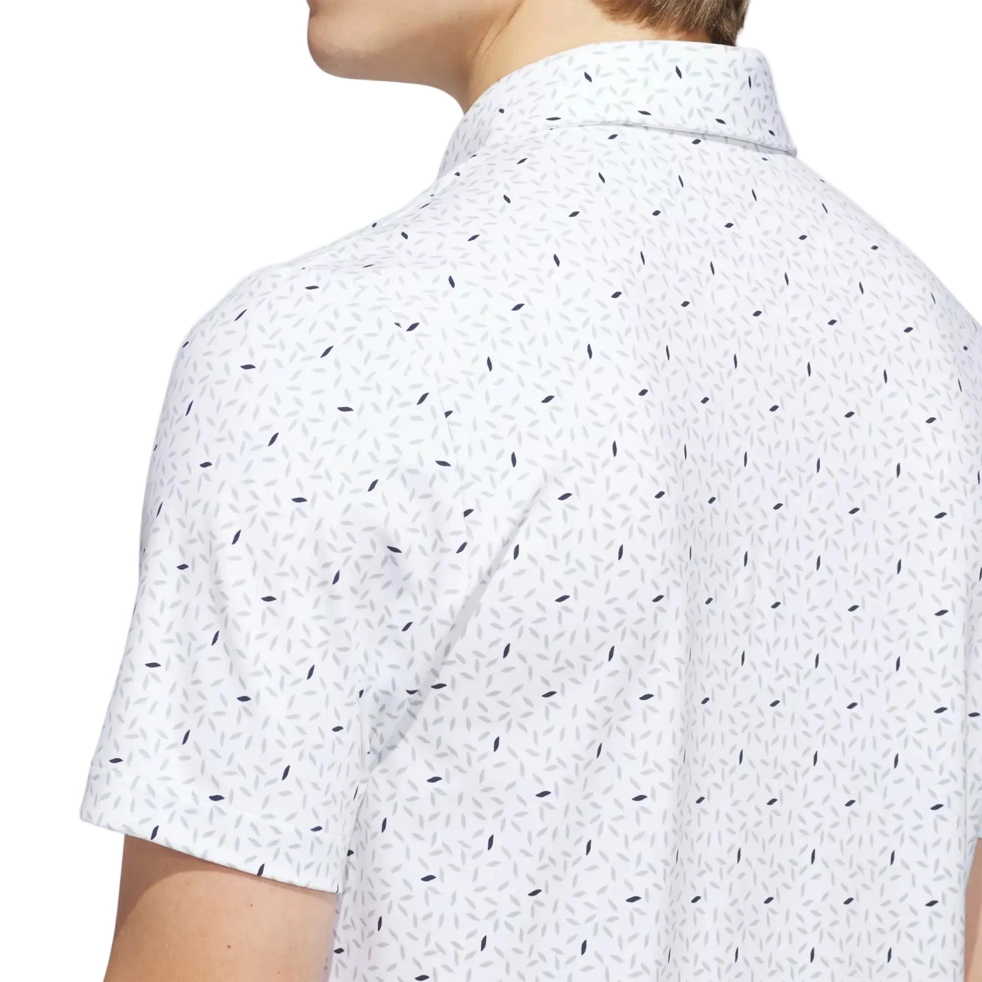 Adidas Ultimate365+ Soft Print Polo - White/Wonder Sage