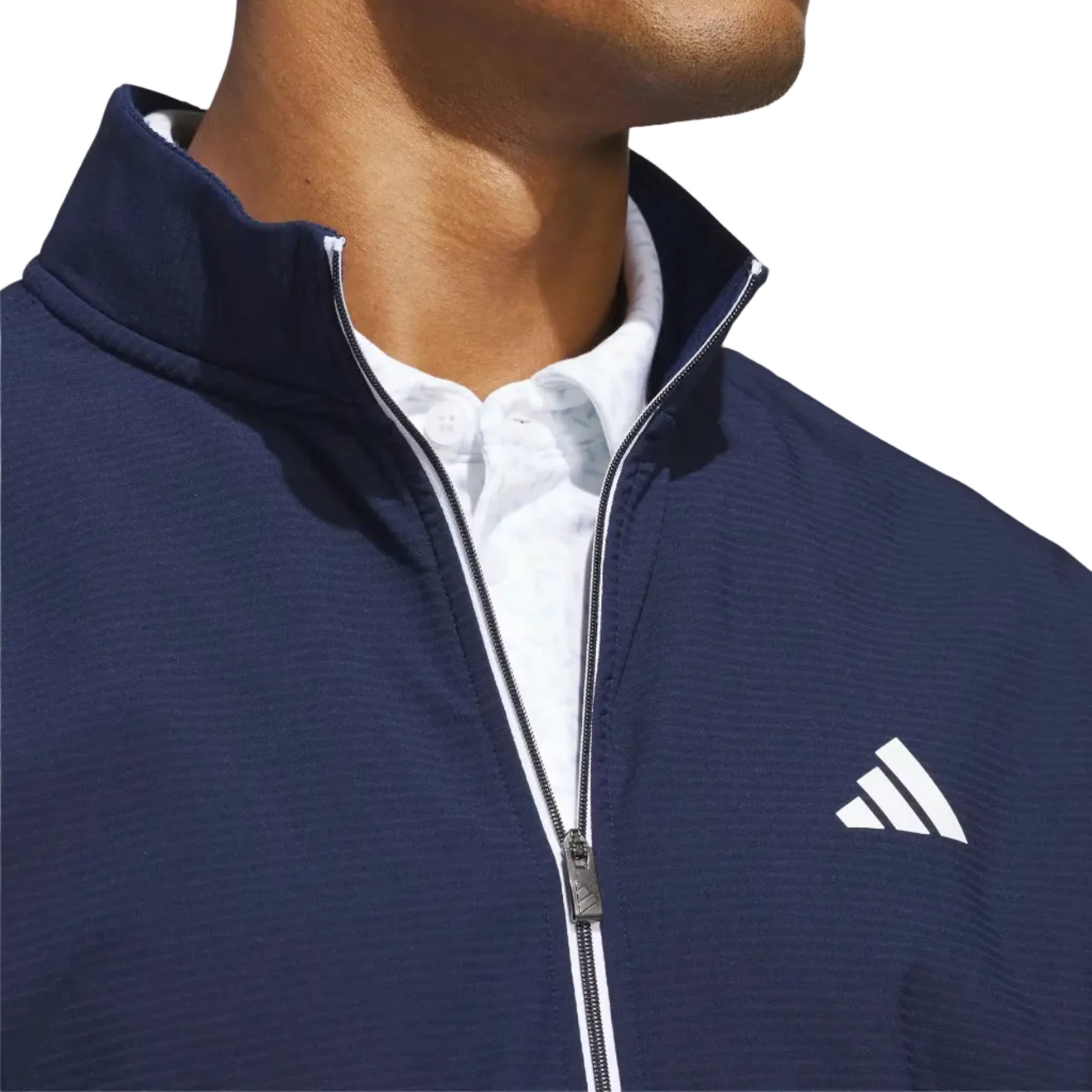 Adidas Ultimate365 Textured Woven Full-Zip Jacket - Collegiate Navy