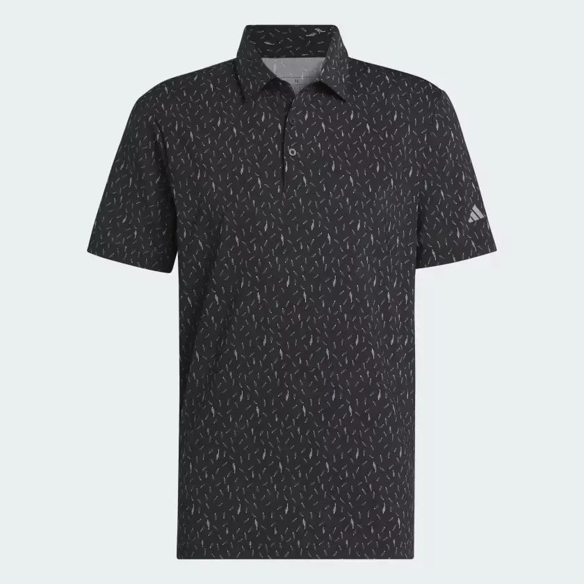 Adidas 365 Ultimate Allover Print Polo - Black