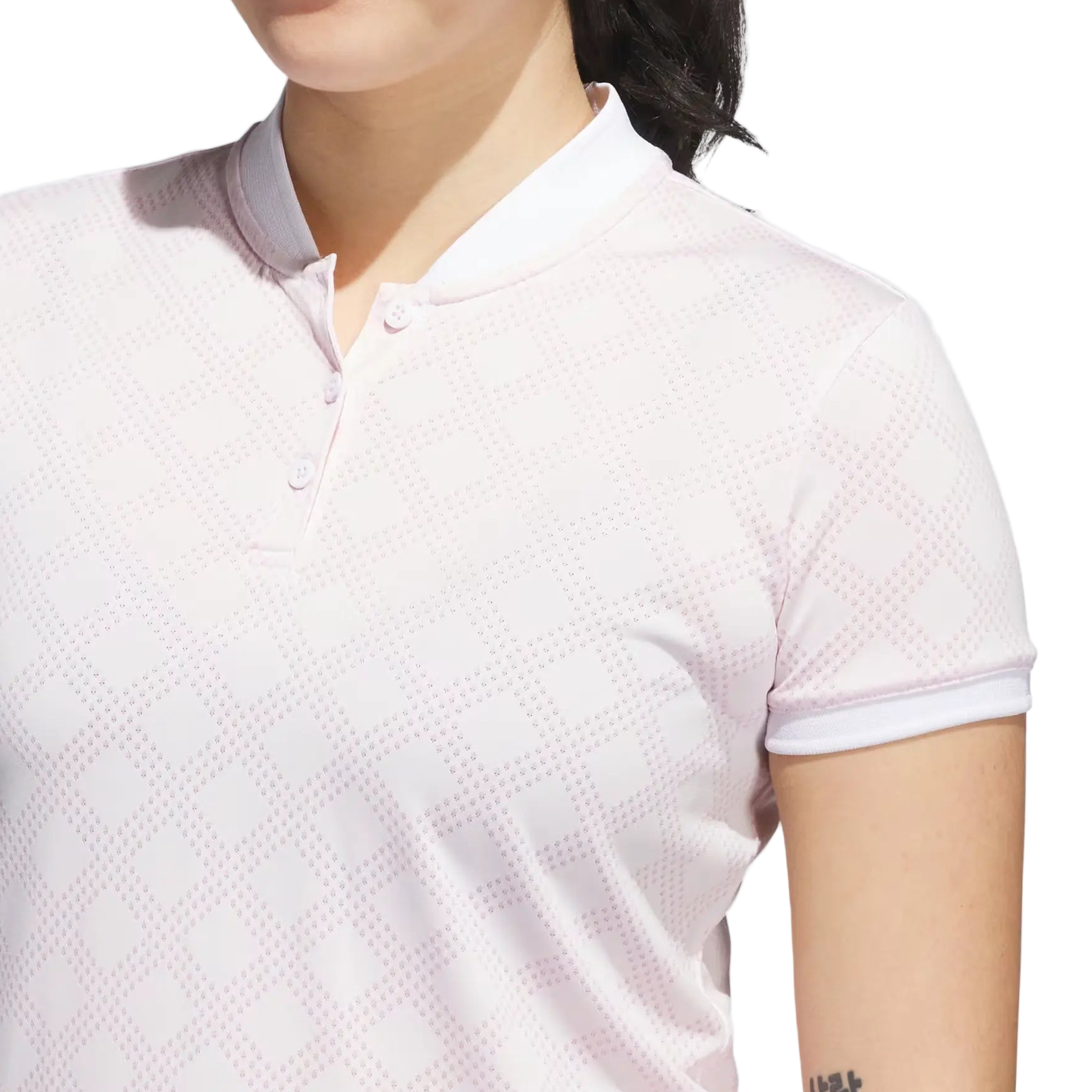 Adidas Ladies Ultimate365 Jacquard Polo - Clear Pink